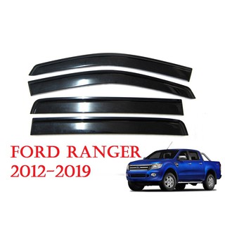 (4ชิ้น) กันสาดประตู ฟอร์ด เรนเจอร์ 2012 2015 - 2020 รุ่น 4 ประตู ไม่มีโลโก้ FORD RANGER PX XLT T6 คิ้วกันสาด กันสาด