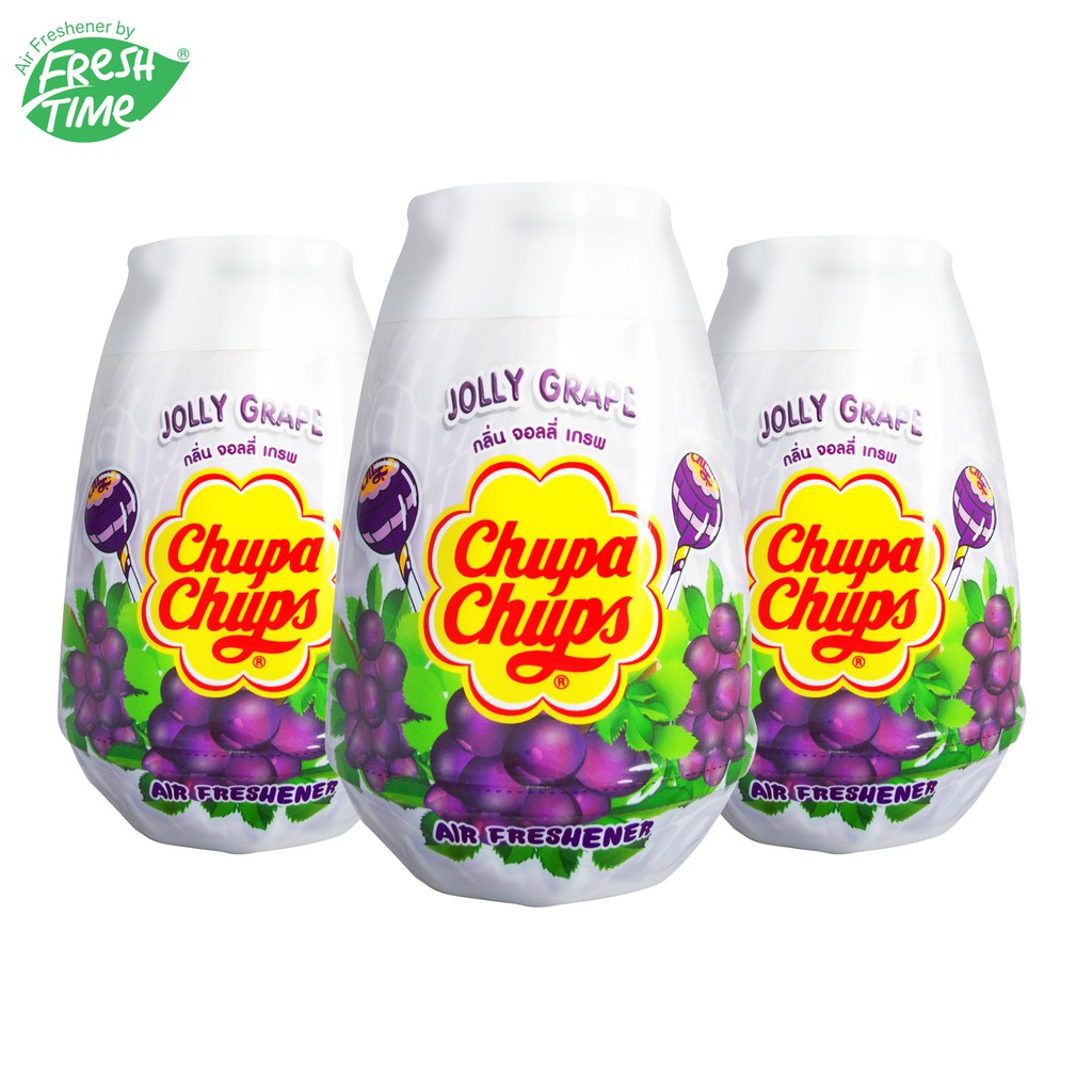 แพ็ค2ชิ้น]FreshTime x Chupa Chups เจลน้ำหอมปรับอากาศ กลิ่นองุ่น Jolly Grape ขนาด 230g. | Shopee Thailand