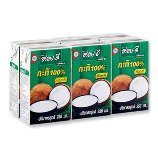 อร่อยดี กะทิ 100% 250 มิลลิลิตร x 6 กล่อง