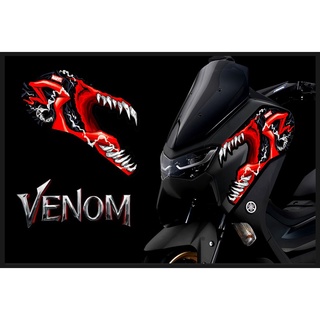 สติ๊กเกอร์แต่งลายรถ Yamaha New Nmax 2021 ลาย Venom ท่อนหน้า