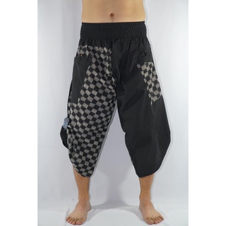 Samurai pants กางเกงซามูไร (ตารางหมากรุก)