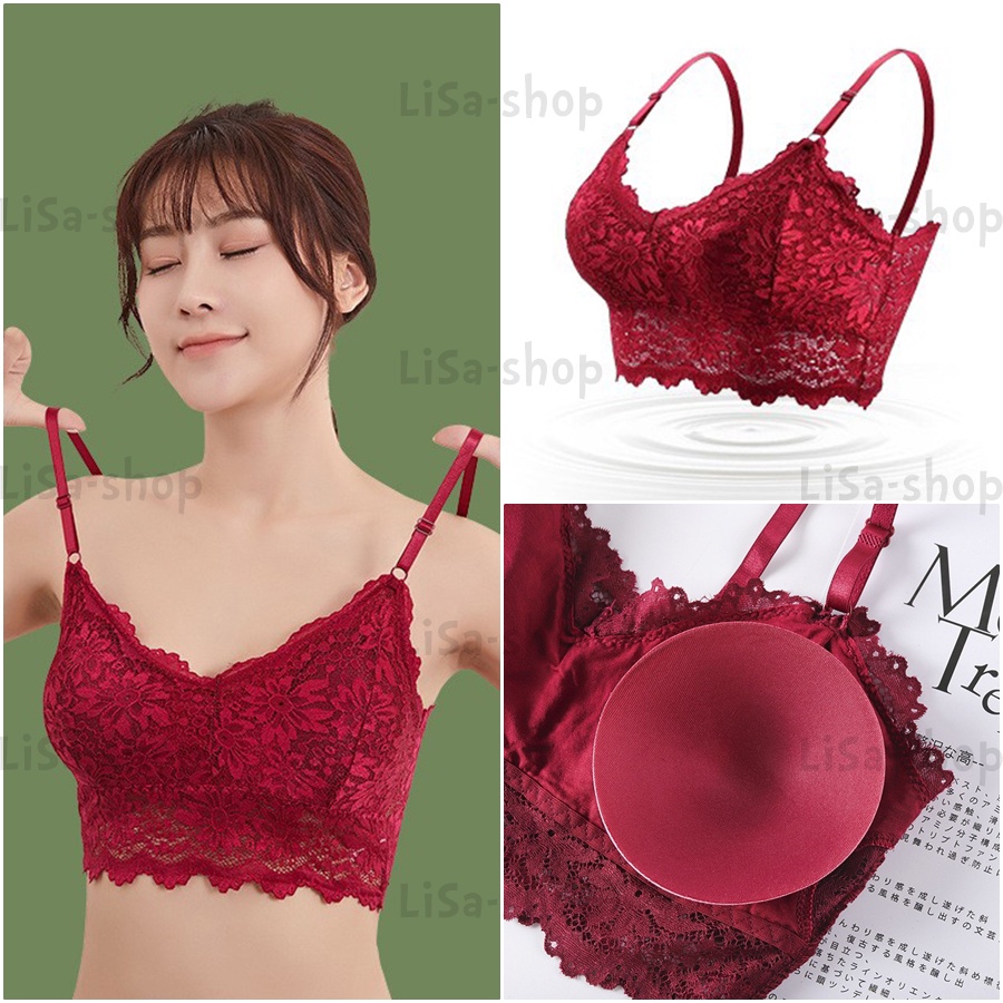 🌟956🌟Bra Sexsy บราลูกไม้ 2สี สายเดี่ยวลูกไม้ เซ็กซี่ ผ้านิ่มไม่คัน งานสวยละเอียดมาก สายปรับได้ พร้อมส่ง