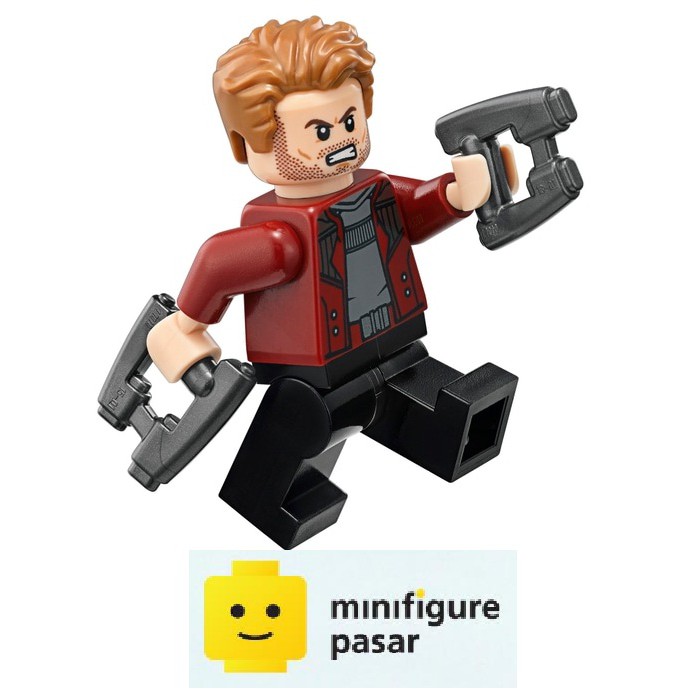 Sh0499 Lego Marvel Super Heroes Avengers Infinity War 76107 - Star-Lord Minifigure w Blasters - ใหม่