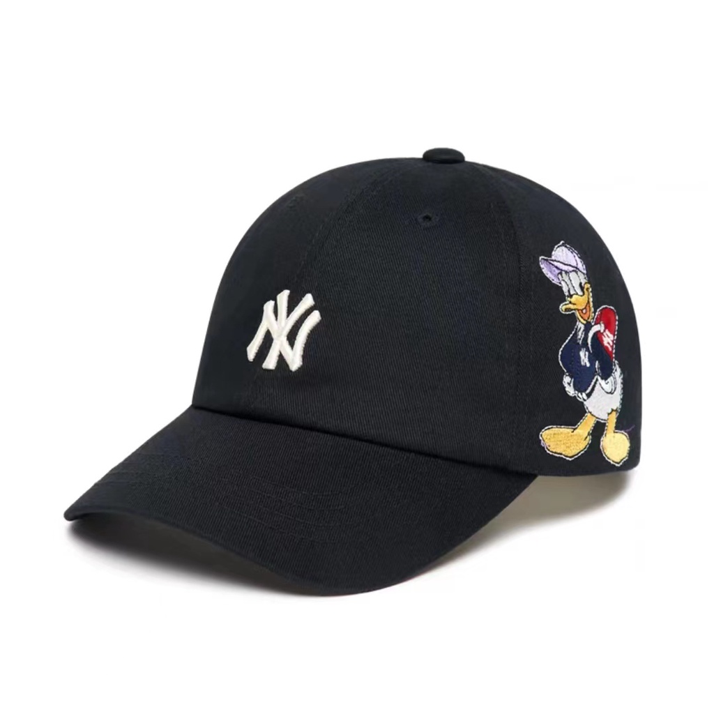 🔺[ของแท้💯%] ❤️พร้อมส่ง❤️ MLB X DISNEY NY UNISEX CURVED CAPNY NEW YORK YANKEE หมวกเเก็ปเเฟชั่นรุ่นใหม่ปักลายโดนัลด์ ดั๊ก