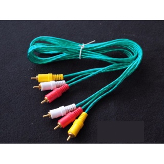 สายต่อเครื่องเล่นออกทีวี 1.5 ม. สายภาพ สายเสียง แบบ RCA 6 หัว ( Generic AV Cable with 3 x RCA male to 3 x RCA Male )