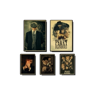 โปสเตอร์ พิมพ์ลายอาชญากรรม Peaky Blinders สไตล์วินเทจ คุณภาพดี สําหรับตกแต่งผนังบ้าน