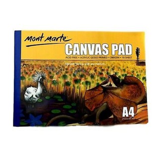 Mont Marte สมุดผ้าใบ ขนาด A4 บรรจุ 10 แผ่น Mont Marte A4 size canvas notebook, 10 sheets