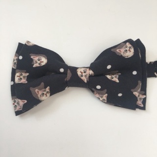 Bowtie ลายแมว  โบว์ไทด์สำหรับผู้ใหญ่ (เลือก L สำหรับผู้ชายสูง m สำหรับผู้ชายตัวเล็ก/ผู้หญิง)