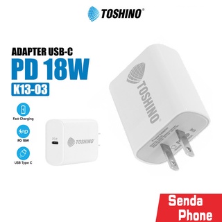 หัวชาร์จเร็ว Fast Charge หัวชาร์จ Toshino พอร์ต USB-C 18W (Max) อุปกรณ์ชาร์จมือถือ หัวชาร์จ สายชาร์จ