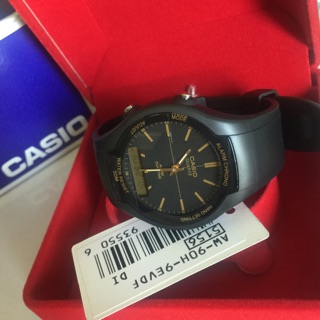 นาฬิกาข้อมือ Casio Standard Analog-Digital รุ่น AW-90H-9E นาฬิกาข้อมือผู้ชาย