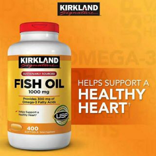 Kirkland Fish Oil 1000mg 400 softgels Exp: 2024