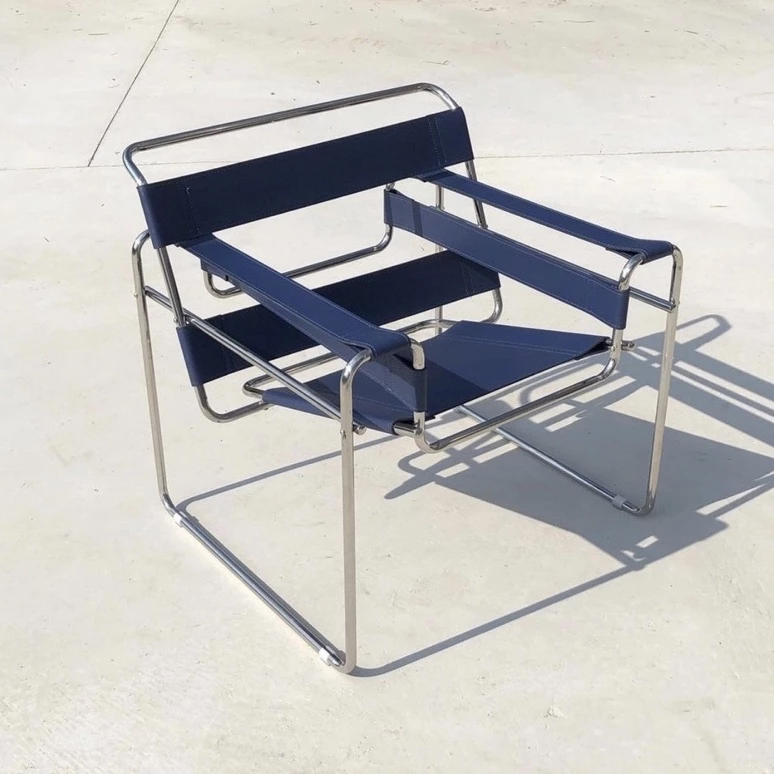 เก้าอี้หนัง Wassily Chair สไตล์ Mid-century thumbnail 5