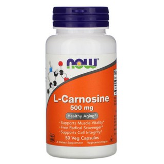 Now Foods, L-Carnosine, 500 mg [ 50 Veg Capsules ] L Carnosine puritan