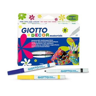 Giotto Be-Be- ปากกาเมจิกตกแต่งวัสดุ 6 สี