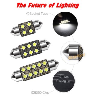 หลอดไฟ LED 31 36 39 41 มม. C5W 2835 SMD สําหรับติดหลังคารถยนต์ 1 ชิ้น