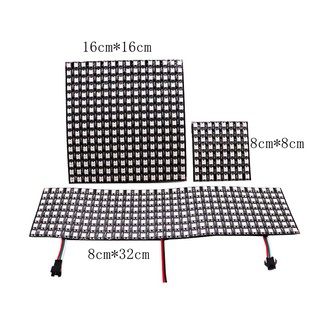 Xnbada WS2812B LED Digital Flexible Individually Addressable Panel Light WS2812 8*8 ,16*16, 8*32 Module Matrix Screen,DC5V