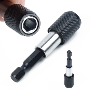 สว่านไฟฟ้า Hex Shank Knurled ก้านขยายแปลง Chuck 1/4 นิ้ว X 60 มม.