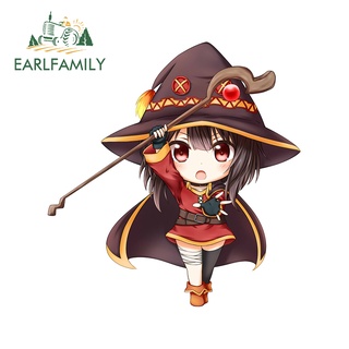 Earlfamily สติกเกอร์กันแดด ลาย Kono Subarashii Megumin ขนาด 13 ซม. x 12.4 ซม. แฟชั่นสร้างสรรค์ สําหรับติดตกแต่งรถยนต์ แล็ปท็อป