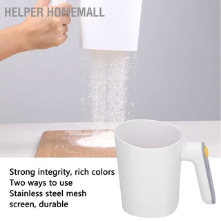 Helper HomeMall Flour Sieve 2 Using Modes Handheld Electric Cup Shape White Powder for Home Baking Icing Sugar