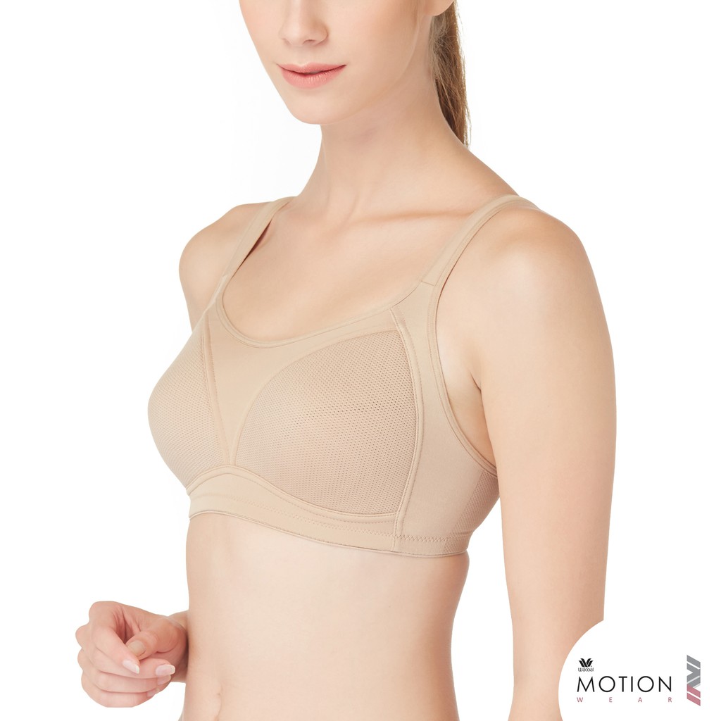 Wacoal Motion Wear Level 2 บราออกกำลังกาย รุ่น WR1486 สีโอวัลติน (OT) (A85-E90)