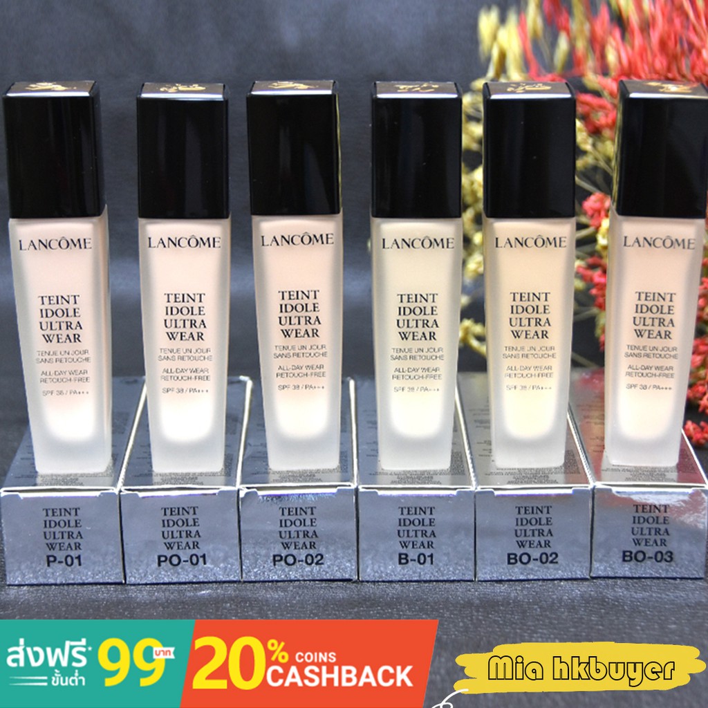 Lancome Teint Idole Ultra Wear Foundation SPF50 PA+++ 30mlลังโคมรองพื้นชนิดน้ำ/PO-01/PO-03/รองพื้นคุ