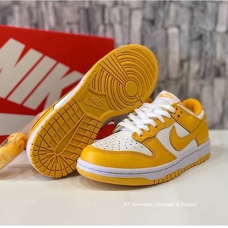 🚩 รองเท้า SB Dunk Low Yellow สีเหลือง ไนกี้ รองเท้าผ้าใบ สินค้าพร้อมกล่องใบเสร็จ ✅มีเชือกแถม มีเก็บปลายทาง