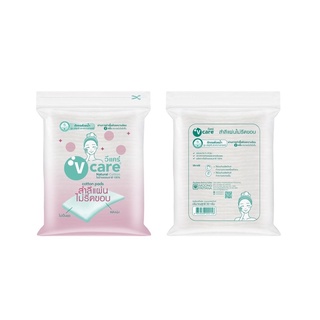 V care วีแคร์ สำลีแผ่น ไม่รีดขอบ 100% Chemical Free Cotton Pads 50 กรัม