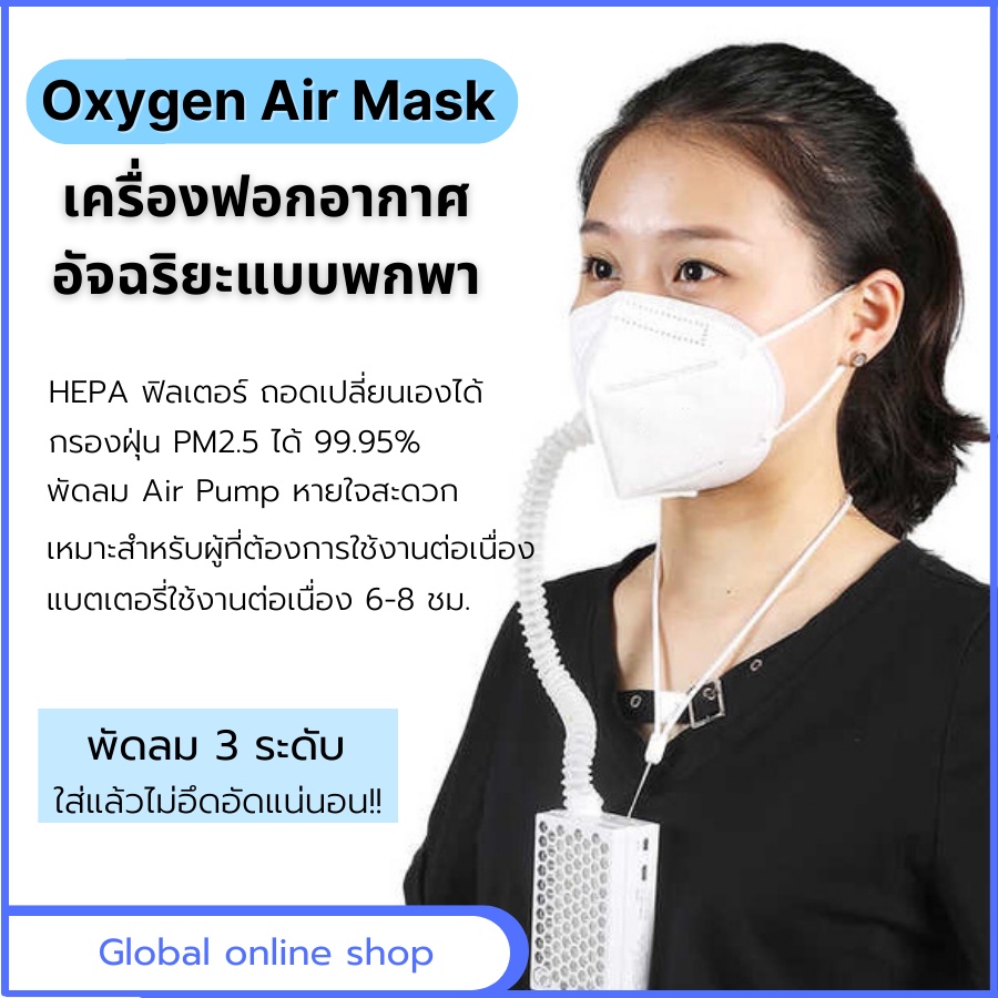 หน้ากาก Airpro Mask Mini FB2  ป้องกันฝุ่น มีพัดลมในตัว พร้อมส่งทั่วประเทศไทย