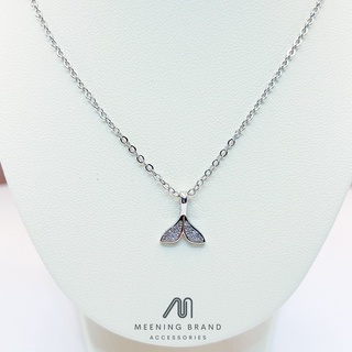 MeeningBrand❀สร้อยคอเงิน MINIMAL MERMAID DIAMOND [02-0012]