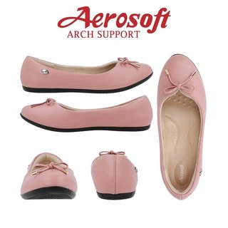 ☁️CW309☁️ รองเท้าคัทชูเพื่อสุขภาพ aerosoft arch support(แอโร่ซอฟ)