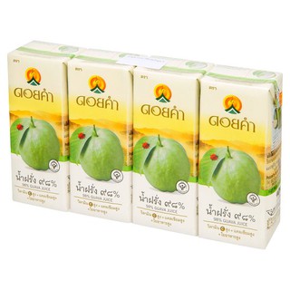 ถูกที่สุด✅  ดอยคำ น้ำฝรั่ง 98% 200มล. x 4 กล่อง Doi Kham Guava Juice 98% 200 ml. X 4 boxes