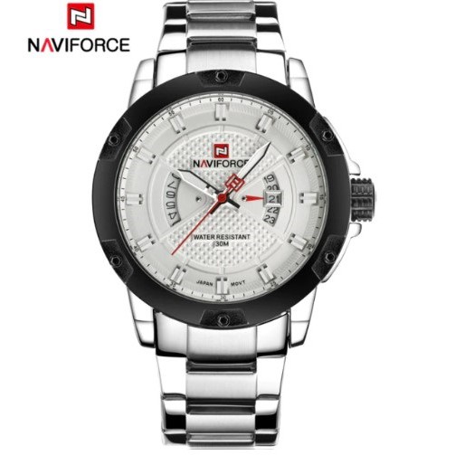 นาฬิกาผู้ชาย NAVIFORCE NF9085 สายสแตนเลส สีเงิน SW สินค้าพร้อมส่ง