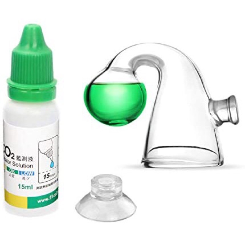 Drop Checker พร้อมน้ำยา วัดปริมาณ CO2 ในตู้ปลา