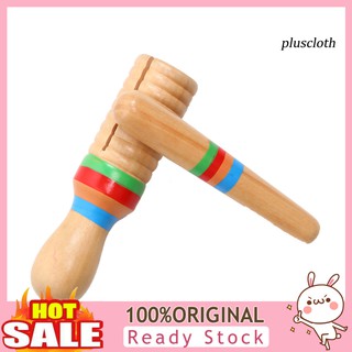 Plu_wooden Guiro Thread ก้านกระดิ่งเคาะเครื่องดนตรี ของเล่นสําหรับเด็ก