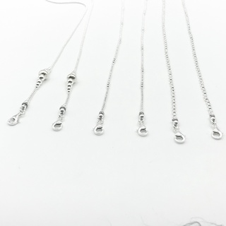 DSP สร้อยคล้องแมส สร้อยคอร้อยเม็ดบีท เงินแท้ 92.5% : 925 Sterling Silver Face Mask Chain - Mask Necklace