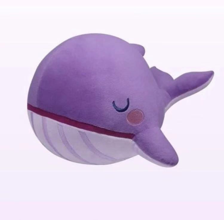 🎁KPOP BTS new plush doll purple Whale pillow toy decoration a Whale stuffie from TinyTAN EP2 a cute 