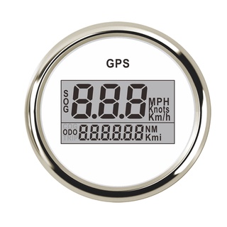 เครื่องวัดความเร็วดิจิทัล GPS 52 มม. 0~999 วัดระยะทาง MPH กม./ชม. ปรับได้ พร้อมเซนเซอร์ GPS สําหรับเรือ รถยนต์