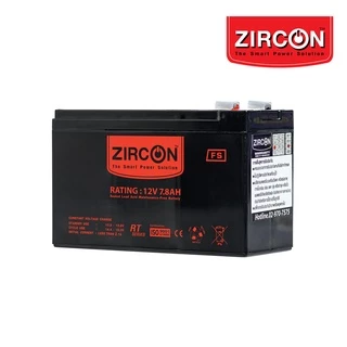 ZIRCON แบตเตอรี่12V7.8Ah มือหนึ่ง100% ใช้กับ UPS,ไฟฉุกเฉิน,แบตเตอรี่แห้ง ปิดผนึก ไม่ต้องเติมน้ำกลั่น