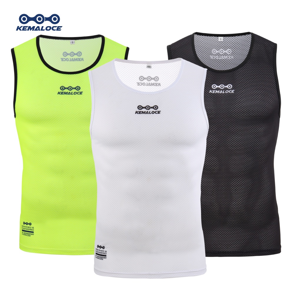 KEMALCOE ฤดูร้อน ชาย เสื้อตาข่ายปั่นจักรยาน แขนกุด เหงื่อ แห้งเร็ว ขาว เหลือง ดำ ใหม่ จักรยาน วิ่ง ฟิตเนส ชุดชั้นใน กลางแจ้ง ชุดชั้นในกีฬา 2024 ใหม่