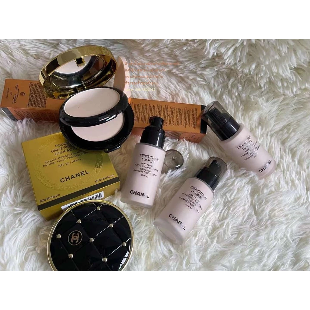 พร้อมส่ง เซ็ตแป้ง+รองพื้น NATURAL FINISH PRESSED POWDER SPF 25 / PA++ รองพื้นChanel SPF 10.10BEIGE thumbnail 3