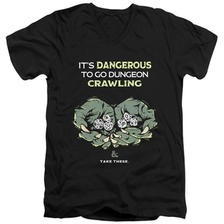 เสื้อยืดวินเทจเสื้อยืดผ้าฝ้าย พิมพ์ลาย Dungeons And Dragons - Pericoloso To Go Alone - Adulto Con Scollo A HHdmfk60NMhoa