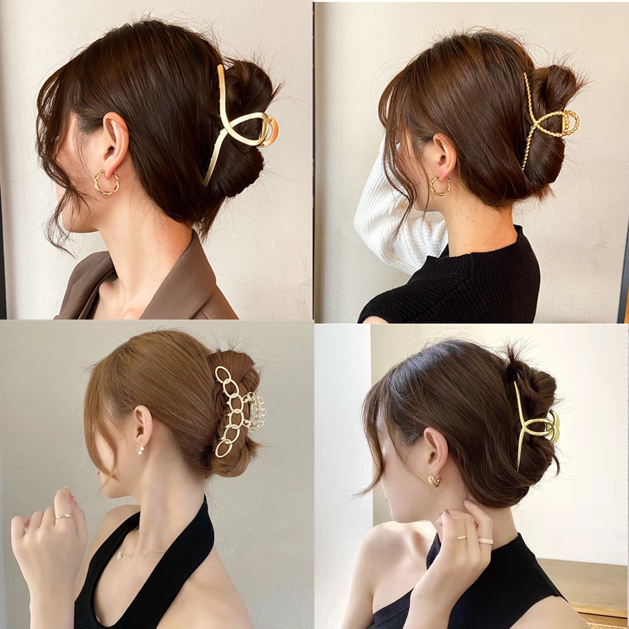 ชุดเดียวเกาหลีข้ามโลหะผสมคลิปสําหรับผู้หญิงสื่อสารอุปกรณ์ผม