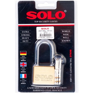 กุญแจลูกปืน SOLO 4507SQ-40L 40 มม. SOLO 40MM 4507SQ-40L PB PADLOCK