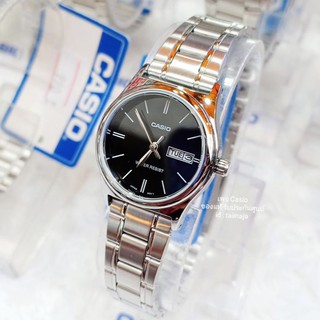 นาฬิกา CASIO ของแท้ รับประกันศูนย์ รุ่น LTP-V006 นาฬิกาสำหรับผู้หญิง บอกสัปดาห์ บอกวันที่ ตัวเรือนแสตนเลส กันน้ำ
