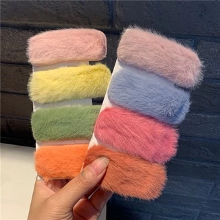กิ๊บติดผม ขนฟู น่ารัก สีสันสดใส ขนาดใหญ่ 8.5cm. กิ๊บผม กิ๊บเกาหลี