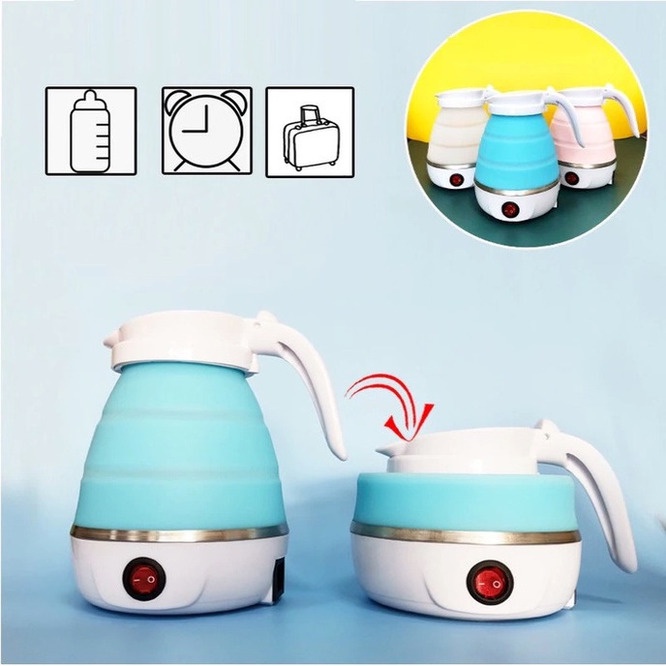 Mini Silicone Foldable Electric Kettle Foldable Water Kettle Auto Power ...