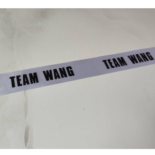 พร้อมส่ง!! ริบบิ้นTeam wang ริบบิ้นผูกผม ผูกของขวัญ กว้าง2เซน ยาว90เซน