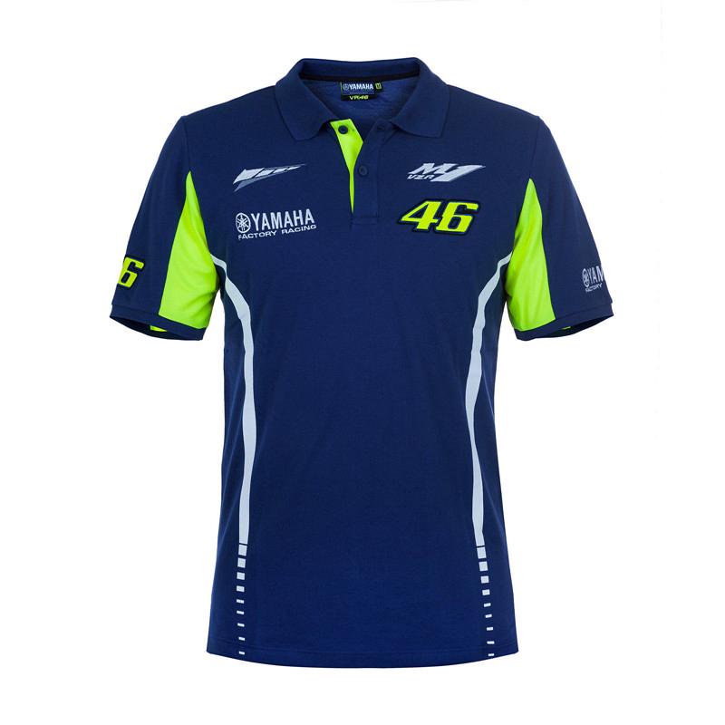 ใหม่เสื้อยืดแขนสั้นผ้าฝ้าย yamaha moto gp polo