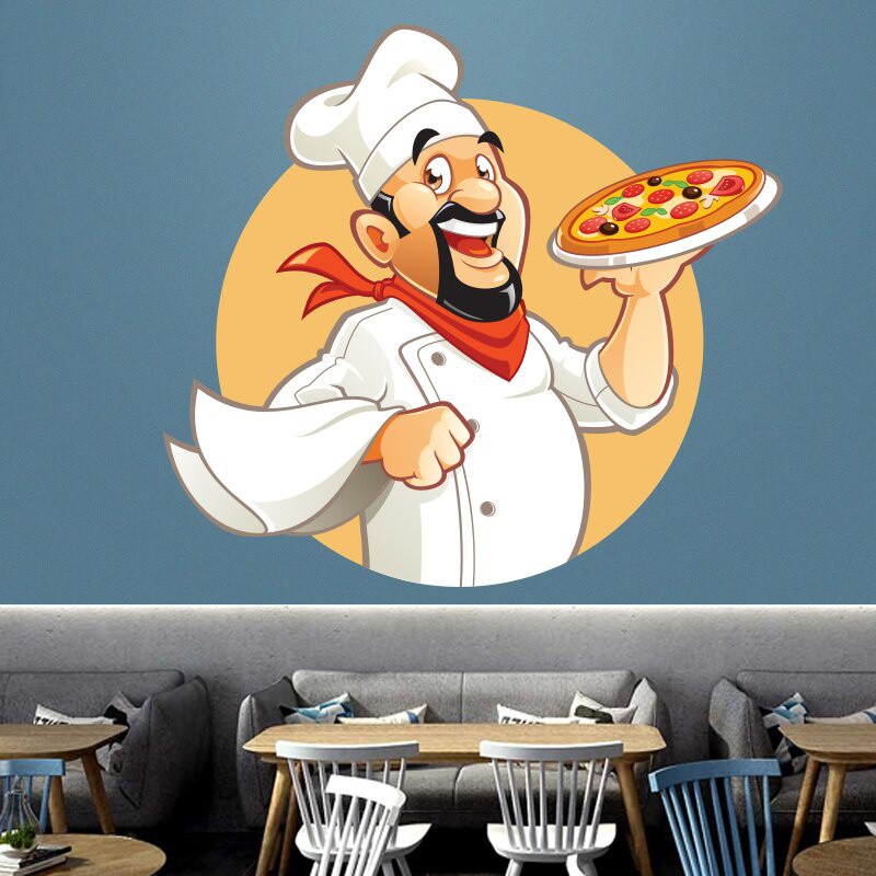 Express สติกเกอร์พิซซ่าร้านอาหาร Decal โปสเตอร์ไวนิล Art Wall Decals ตกแต่งภาพจิตรกรรมฝาผนังตกแต่ง P