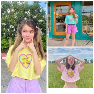 เสื้อครอปสาวอวบเกาหลี น่ารักมากกก มือ1 สีขาว💕🥰